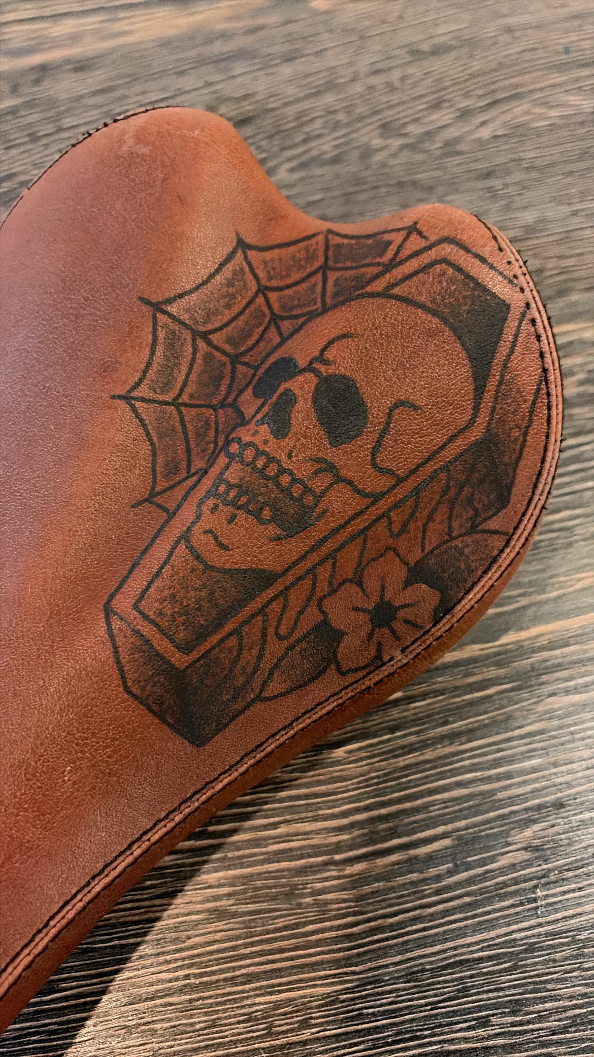 custom leather mountain bike mtb seat
